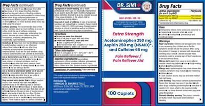 Label (Extra Strength Acetaminophen 250 mg Aspirin 250 mg And Caffeine 65 mg)